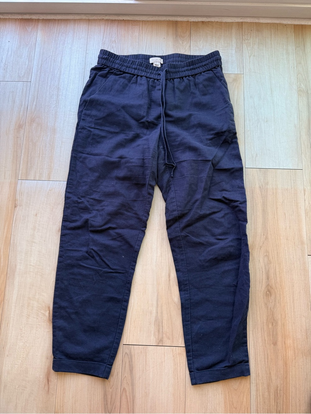 J. Crew Women’s Navy Linen Joggers
